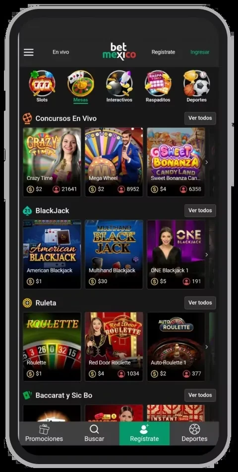 Mobile live game-show catalogue Mobile live game-show catalogue