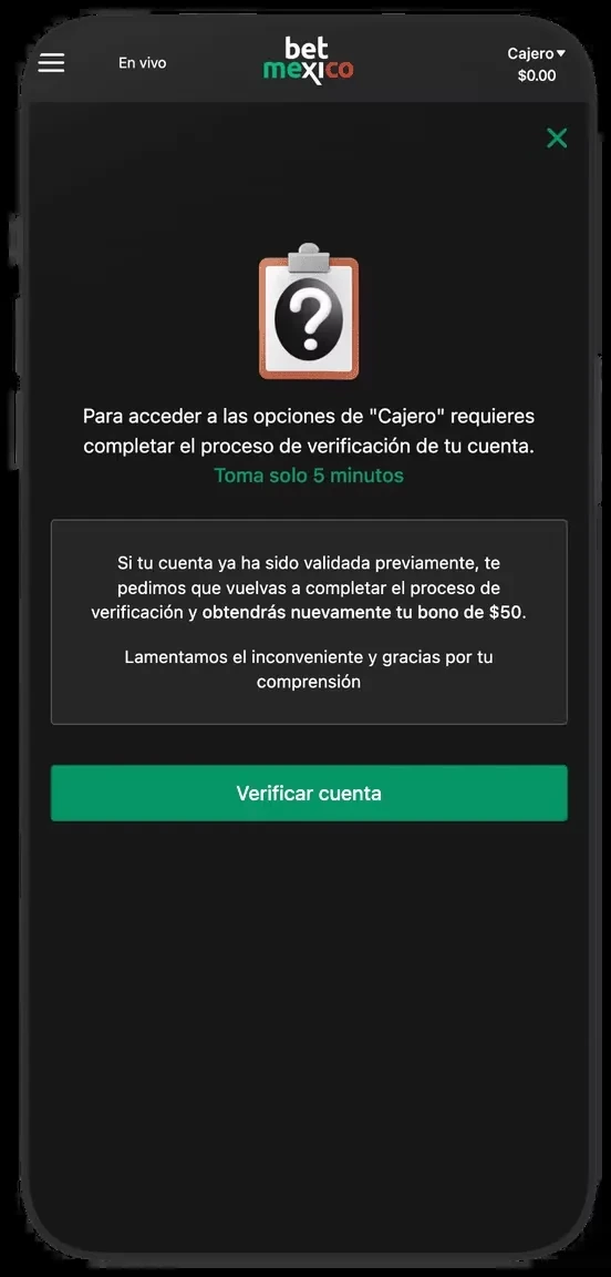 Solicitud de verificación antes de acceder al cajero Solicitud de verificación antes de acceder al cajero