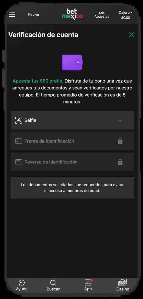 Verification with selfie and both ID sides Verification with selfie and both ID sides