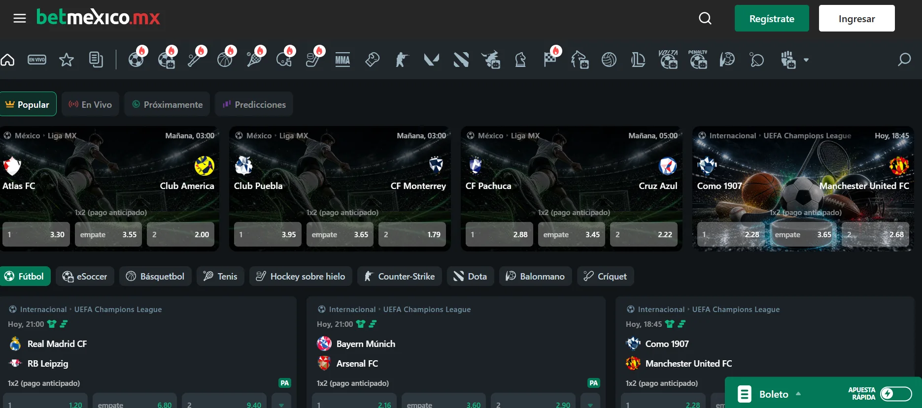 Desktop sports betting and bet slip Desktop sports betting and bet slip